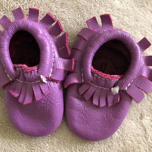 Newborn *size 0* Purple Freshly Picked Moccasins